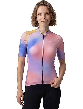Camisola de ciclismo manga curta mulher