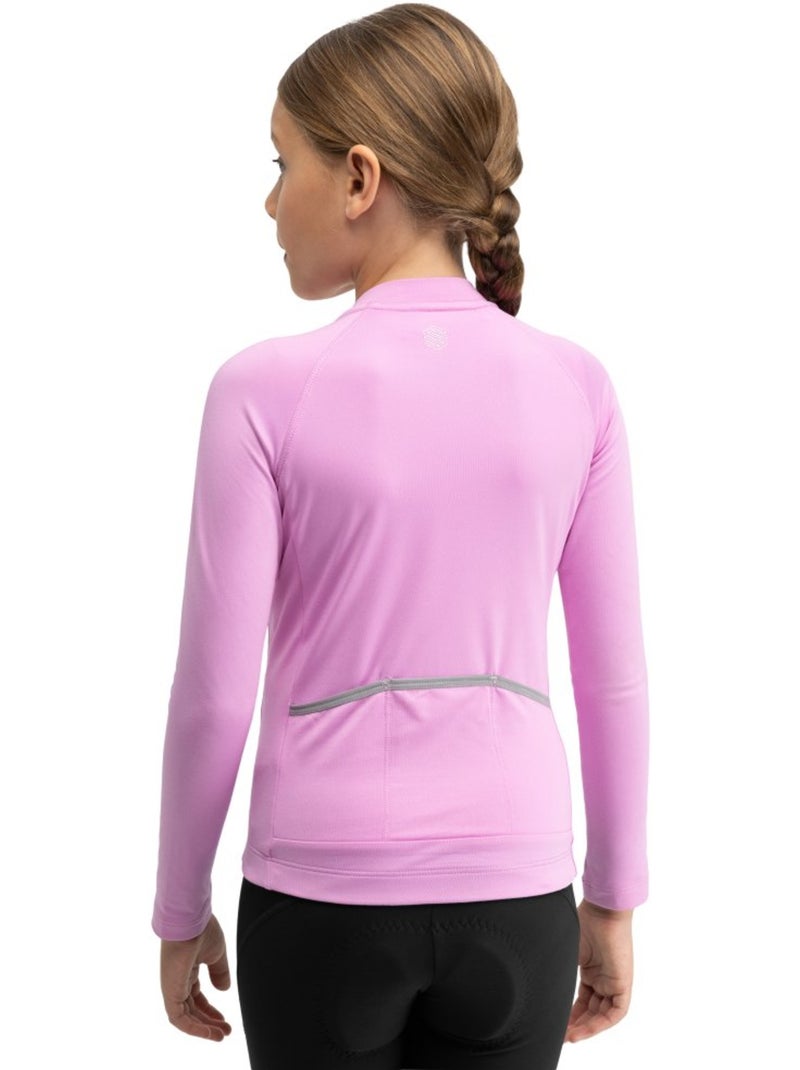 Camisola de ciclismo térmica de manga comprida rapariga Rosa - Kiabi