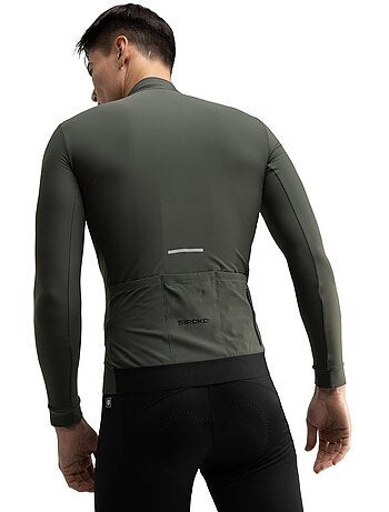 Camisola de ciclismo térmica manga comprida homem