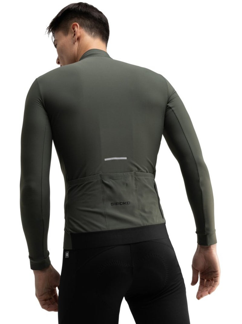 Camisola de ciclismo térmica manga comprida homem Branco Cinza - Kiabi