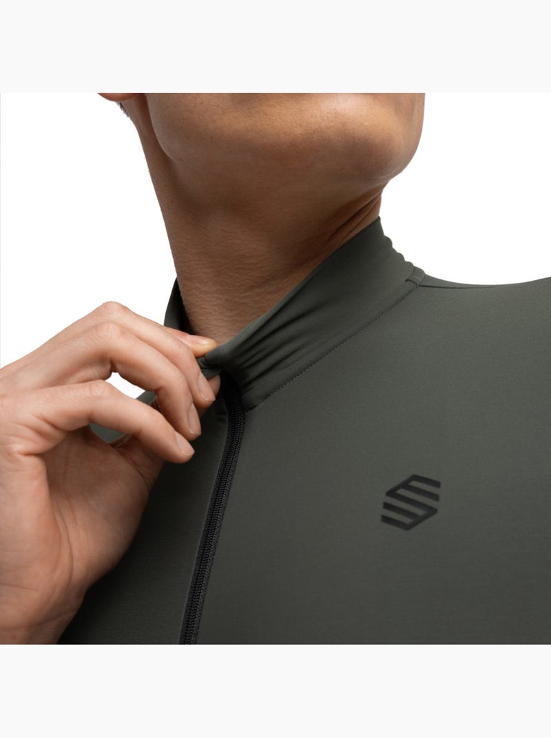 Camisola de ciclismo térmica manga comprida homem Branco Cinza - Kiabi