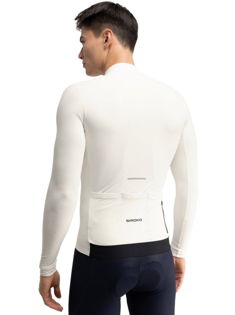 Camisola de ciclismo térmica manga comprida homem Branco - Kiabi