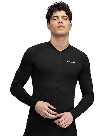 Camisola de ciclismo térmica manga comprida homem