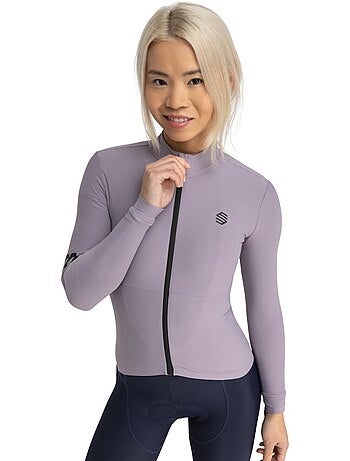 Camisola de ciclismo térmica manga comprida mulher