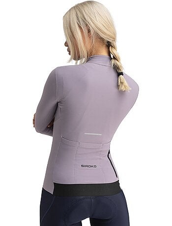 Camisola de ciclismo térmica manga comprida mulher
