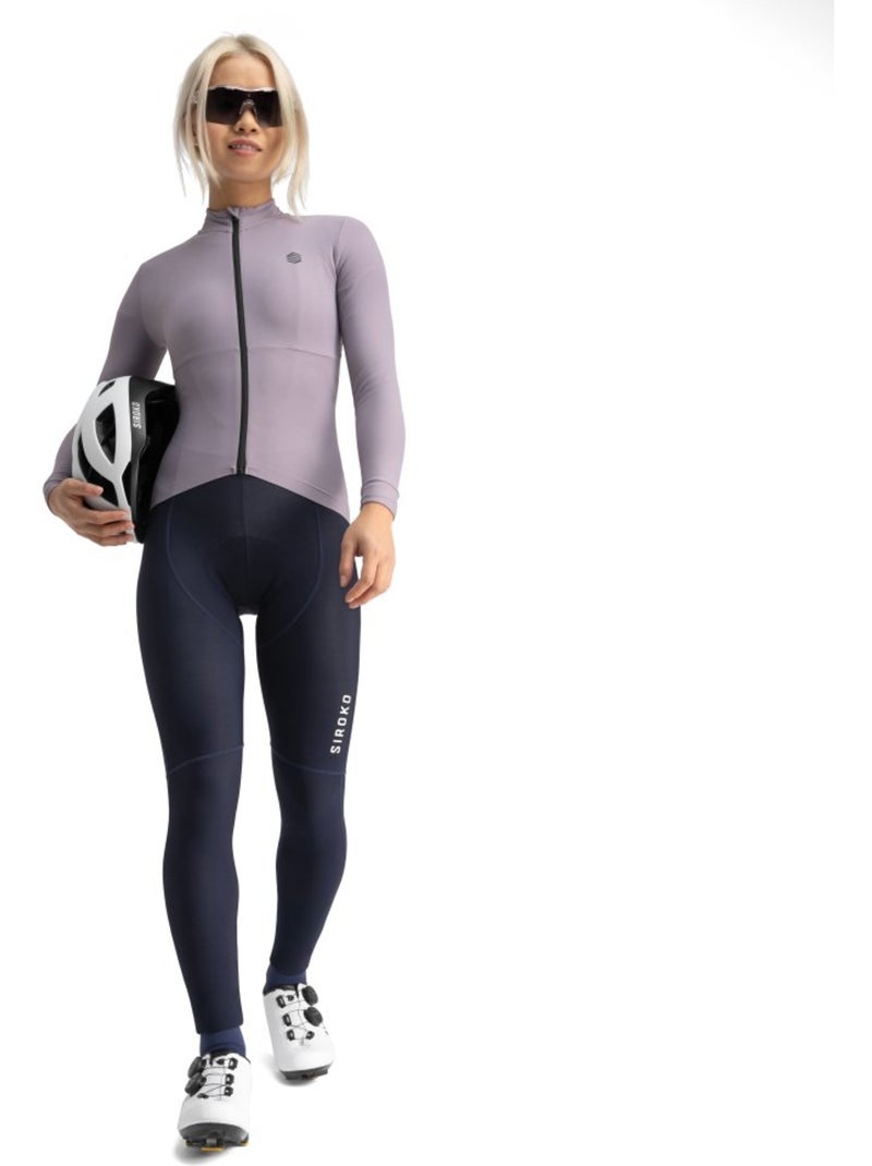 Camisola de ciclismo térmica manga comprida mulher Lavanda - Kiabi