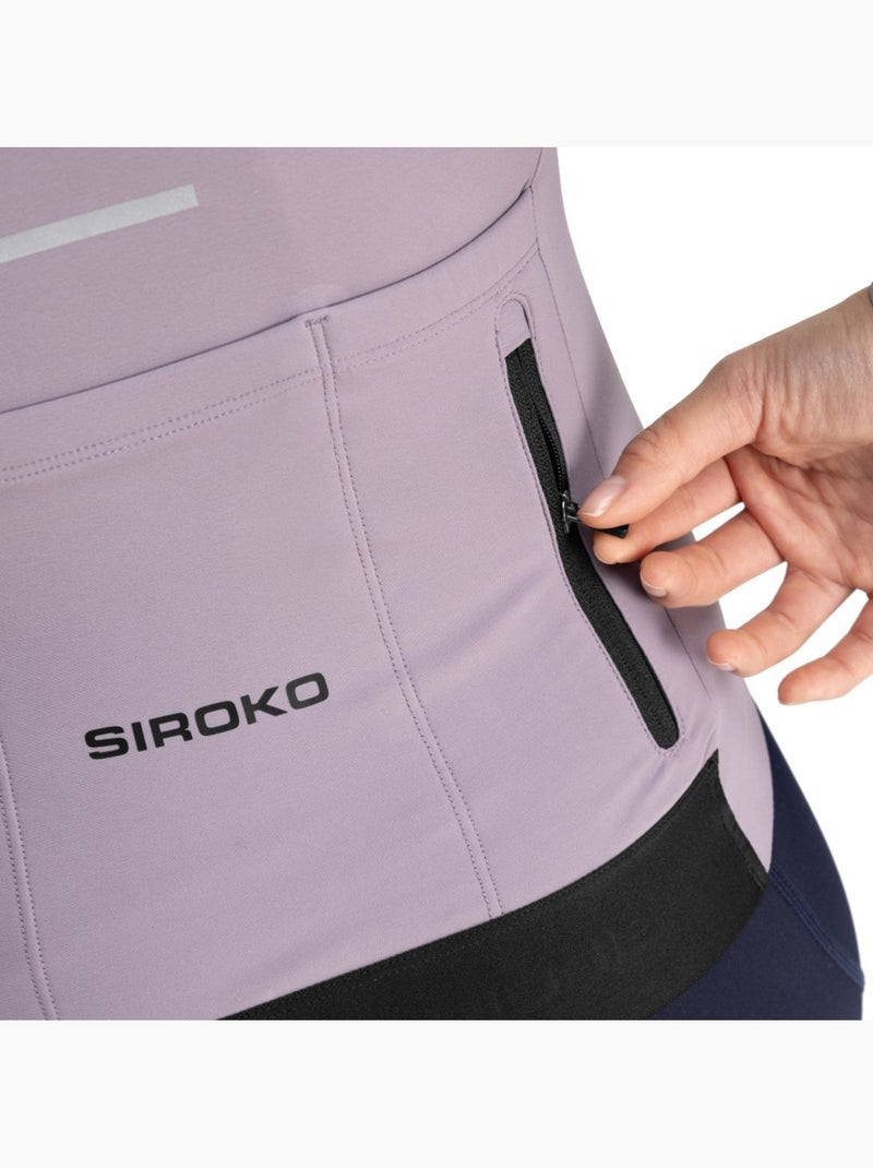 Camisola de ciclismo térmica manga comprida mulher Lavanda - Kiabi