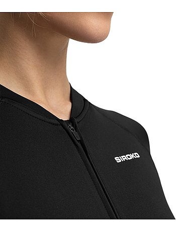 Camisola de ciclismo térmica manga comprida mulher
