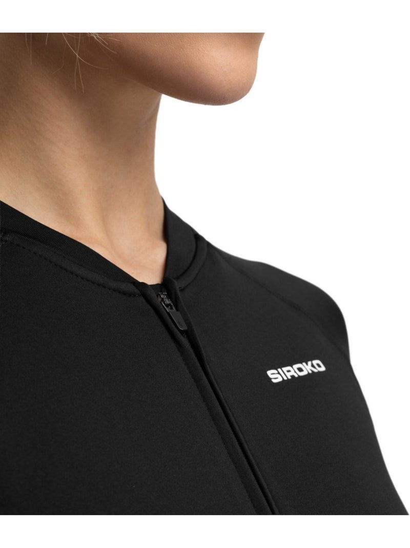 Camisola de ciclismo térmica manga comprida mulher Preto - Kiabi
