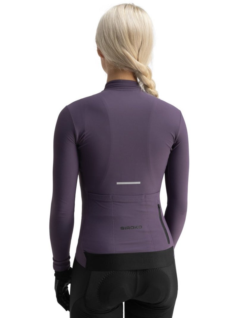 Camisola de ciclismo térmica manga comprida mulher Roxo - Kiabi