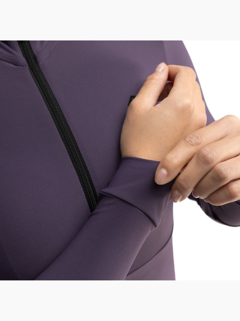 Camisola de ciclismo térmica manga comprida mulher Roxo - Kiabi