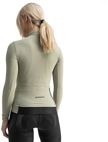 Camisola de ciclismo térmica manga comprida mulher