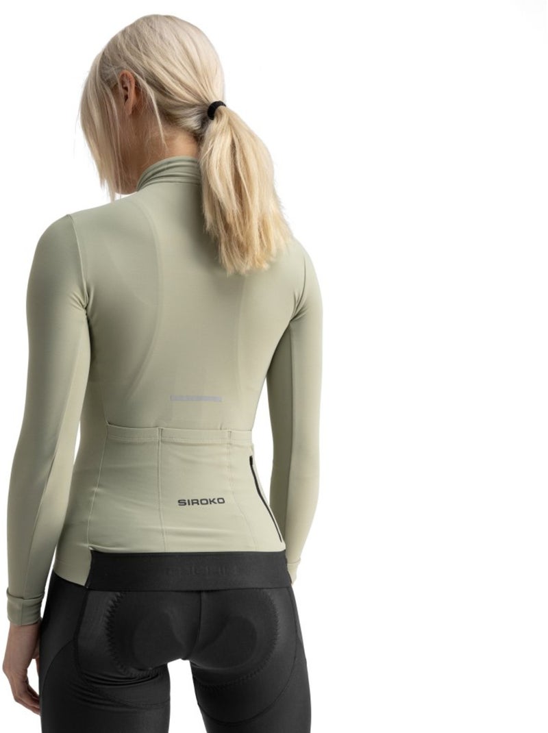 Camisola de ciclismo térmica manga comprida mulher Verde - Kiabi