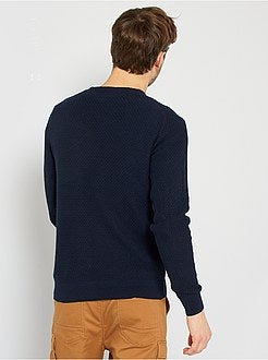 Camisola de conceção ecológica em malha texturada - Kiabi