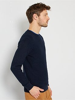 Camisola de conceção ecológica em malha texturada - Kiabi