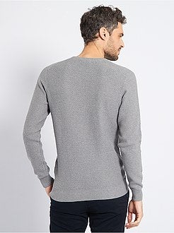 Camisola de conceção ecológica em malha texturada - Kiabi