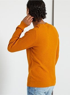 Camisola de conceção ecológica em malha texturada - Kiabi