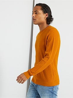 Camisola de conceção ecológica em malha texturada - Kiabi