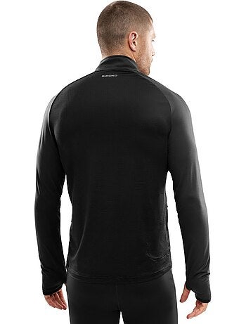 Camisola de corrida com meio fecho para homem