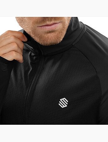 Camisola de corrida com meio fecho para homem