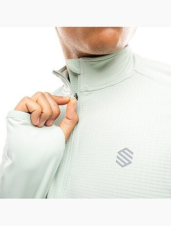 Camisola de corrida com meio fecho para homem