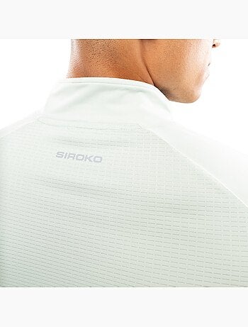 Camisola de corrida com meio fecho para homem