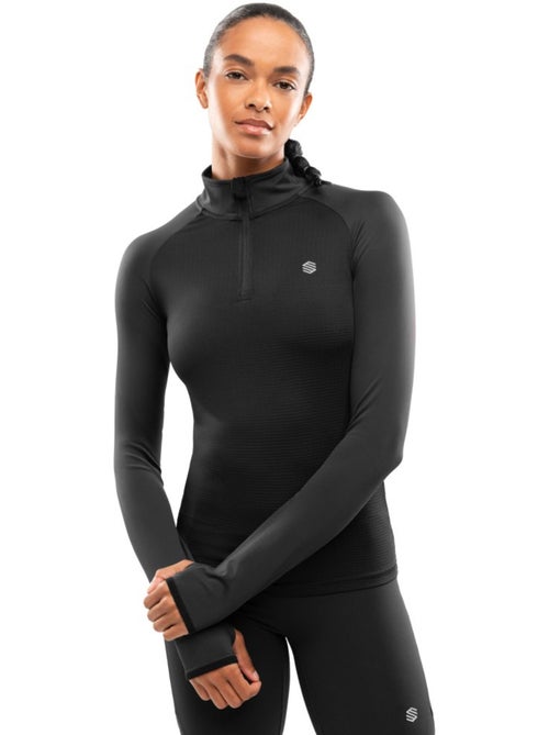 Camisola de corrida com meio fecho para mulher - Kiabi