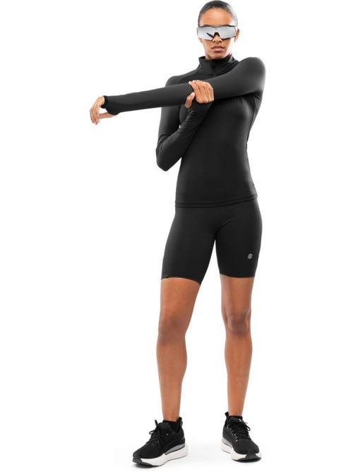 Camisola de corrida com meio fecho para mulher - Kiabi