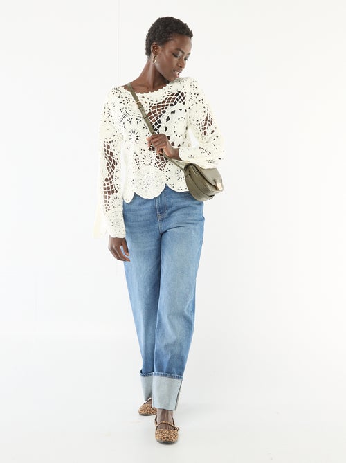 Camisola de croché - Kiabi