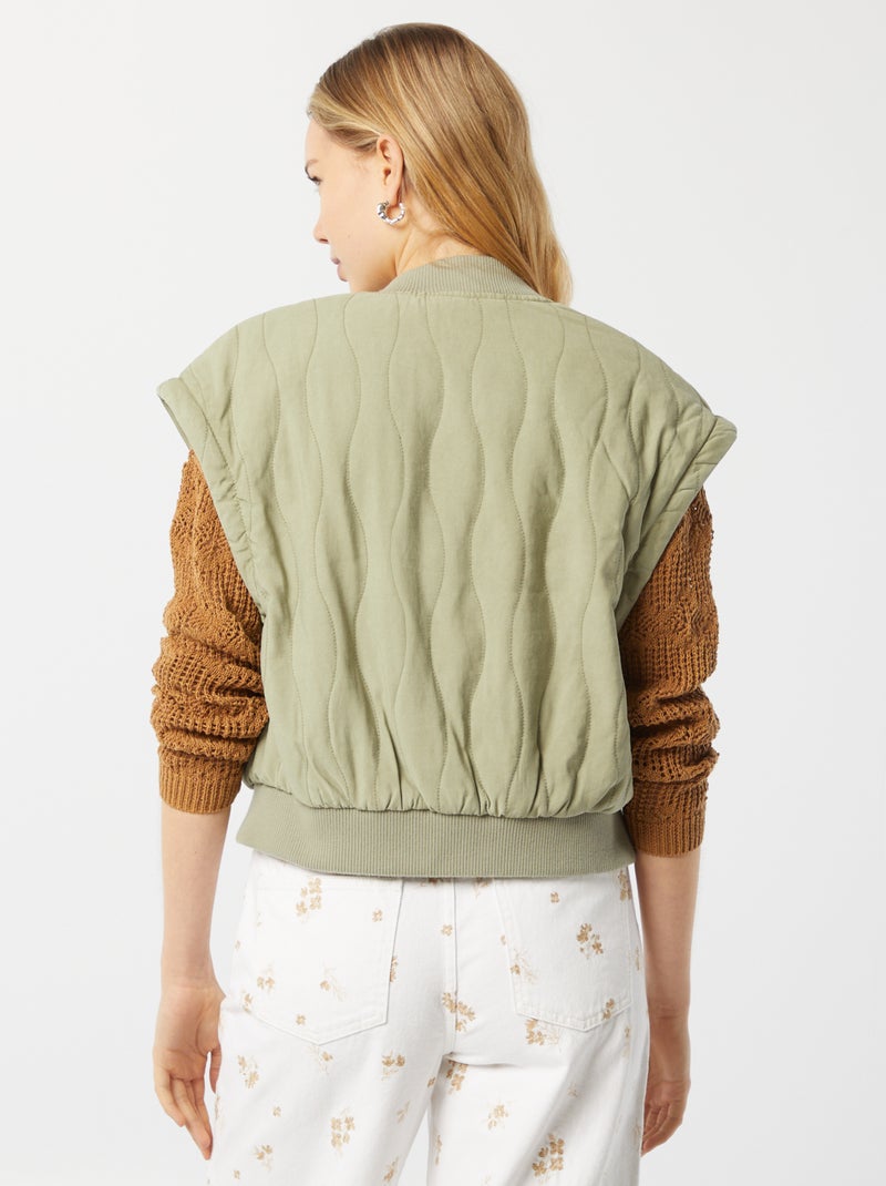 Camisola de croché de manga comprida BEGE - Kiabi