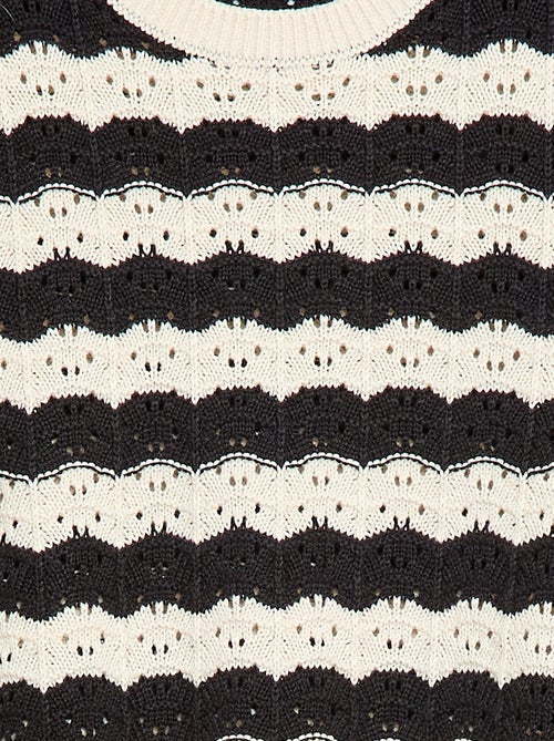 Camisola de croché de mangas curtas - Kiabi