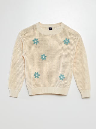 Camisola de croché 'flores'