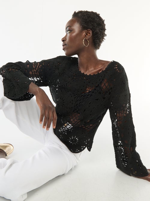 Camisola de croché - Kiabi