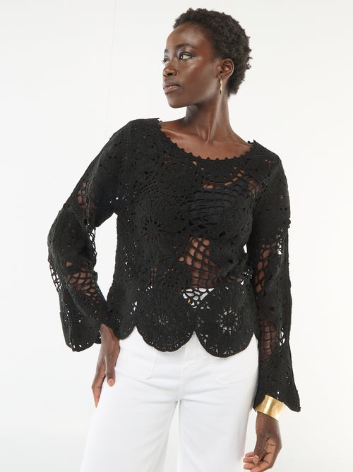 Camisola de croché - Kiabi