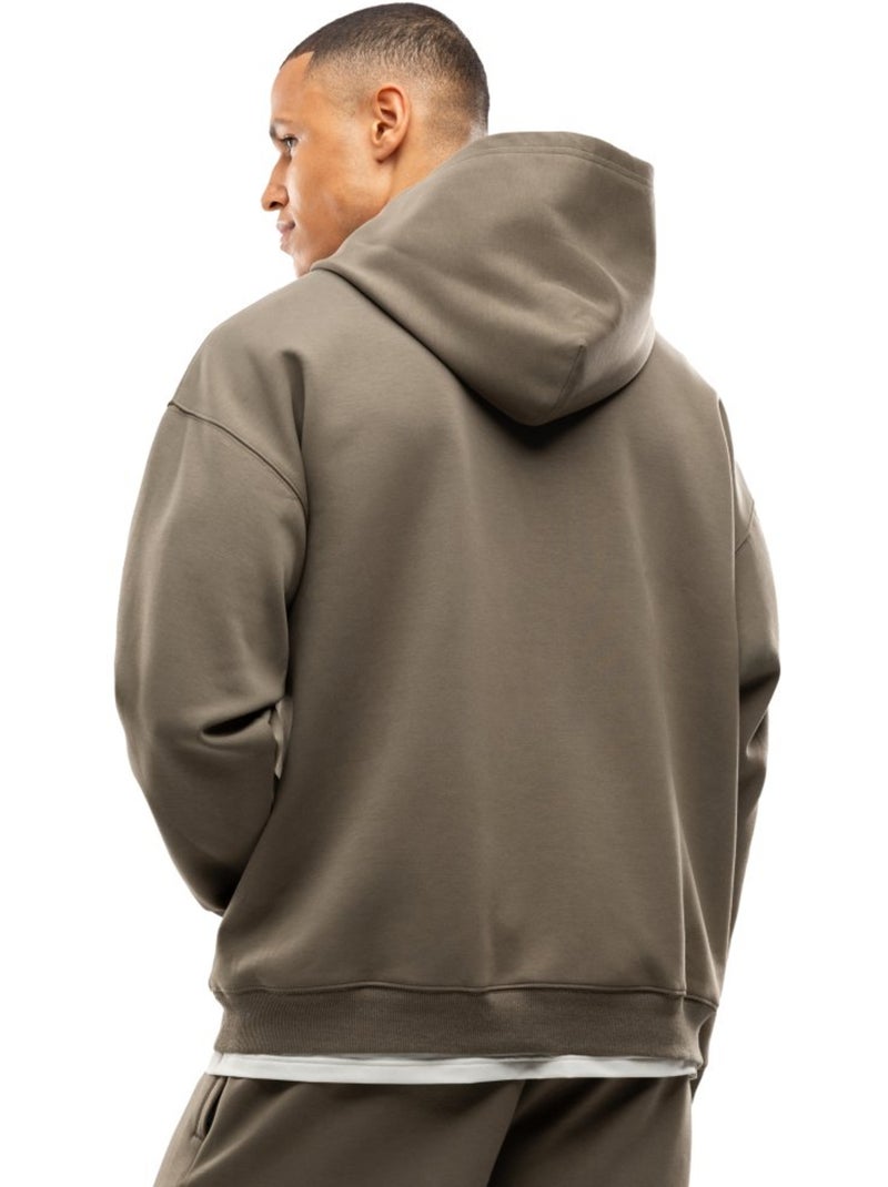 Camisola de desporto com capuz para homem Castanho - Kiabi