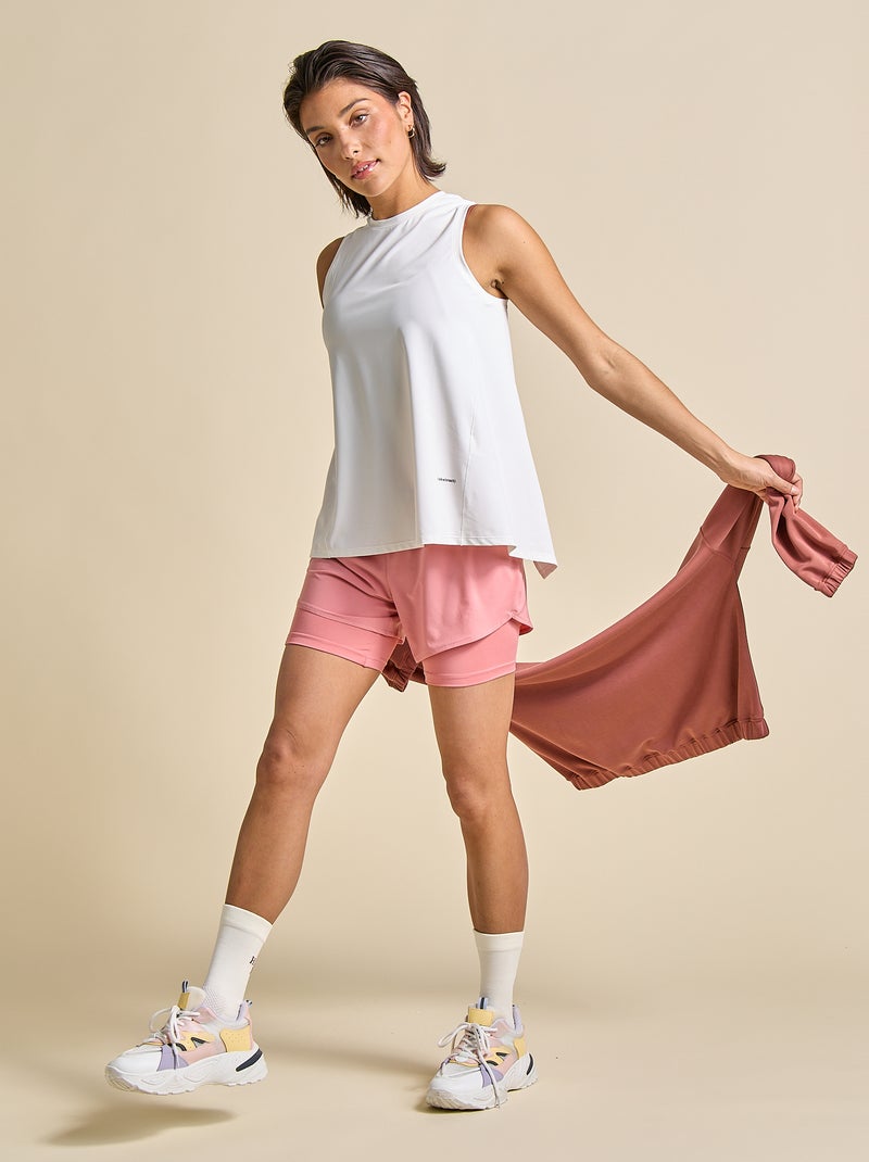 Camisola de desporto com copas integradas - (ekstract) Branco - Kiabi