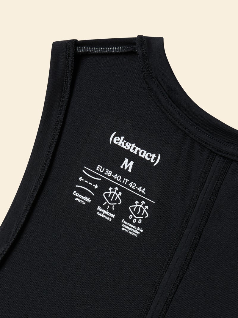 Camisola de desporto com copas integradas - (ekstract) Preto - Kiabi