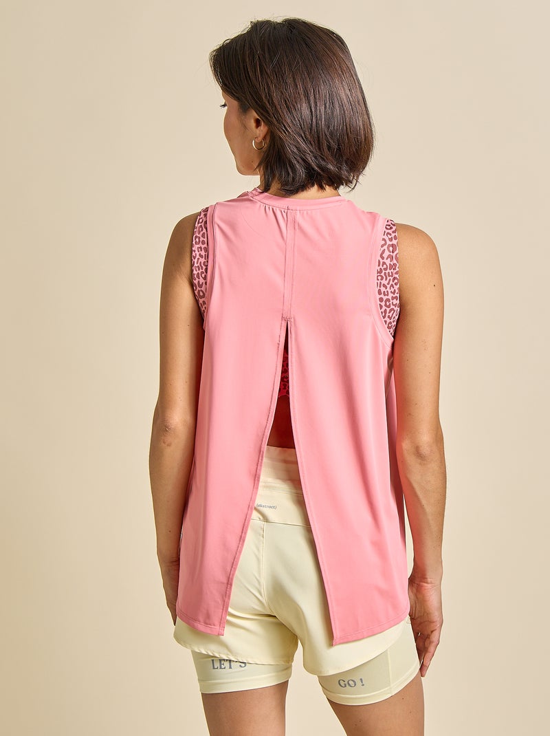 Camisola de desporto com copas integradas - (ekstract) Rosa - Kiabi