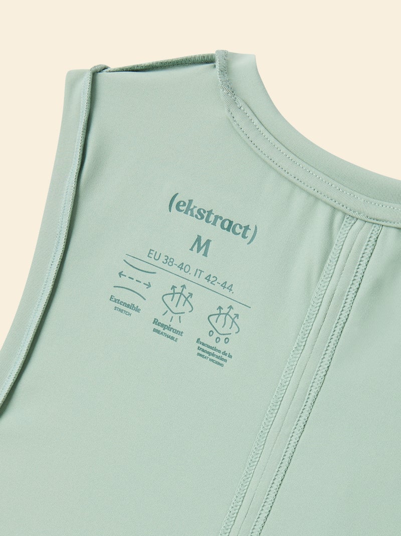 Camisola de desporto com copas integradas - (ekstract) Verde - Kiabi