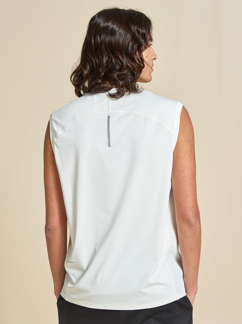 Camisola de desporto com mesh nas laterais - (ekstract) Branco - Kiabi