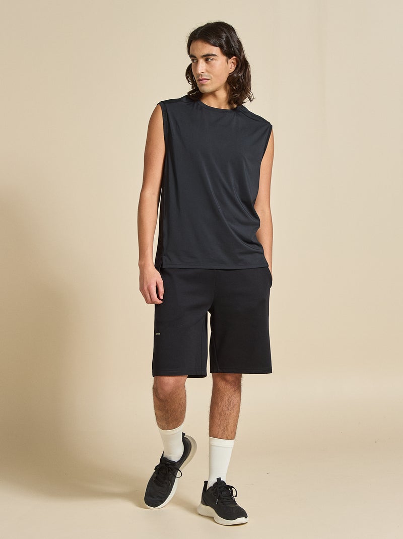 Camisola de desporto com mesh nas laterais - (ekstract) Preto - Kiabi