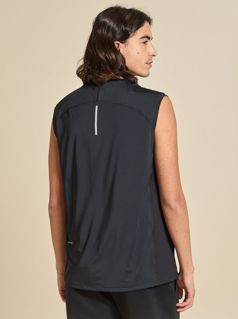 Camisola de desporto com mesh nas laterais - (ekstract) Preto - Kiabi