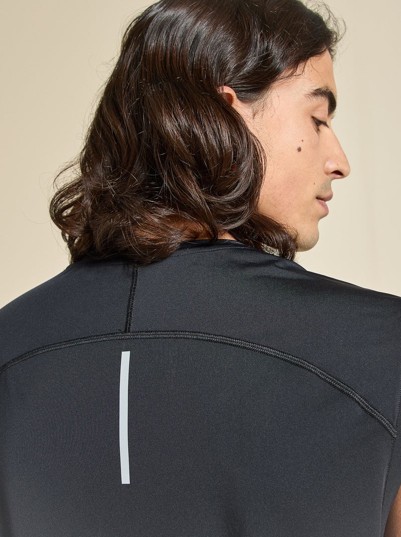 Camisola de desporto com mesh nas laterais - (ekstract) Preto - Kiabi