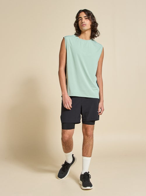 Camisola de desporto com mesh nas laterais - (ekstract) - Kiabi