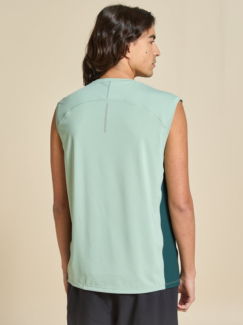 Camisola de desporto com mesh nas laterais - (ekstract) Verde - Kiabi