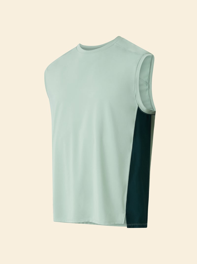 Camisola de desporto com mesh nas laterais - (ekstract) Verde - Kiabi