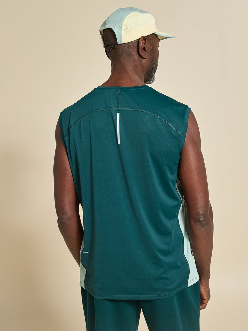 Camisola de desporto com mesh nas laterais - (ekstract) Verde - Kiabi