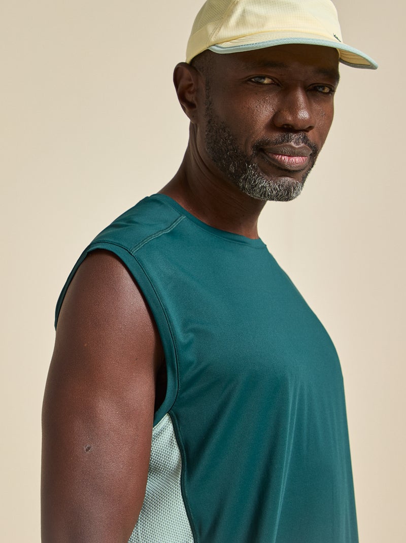 Camisola de desporto com mesh nas laterais - (ekstract) Verde - Kiabi