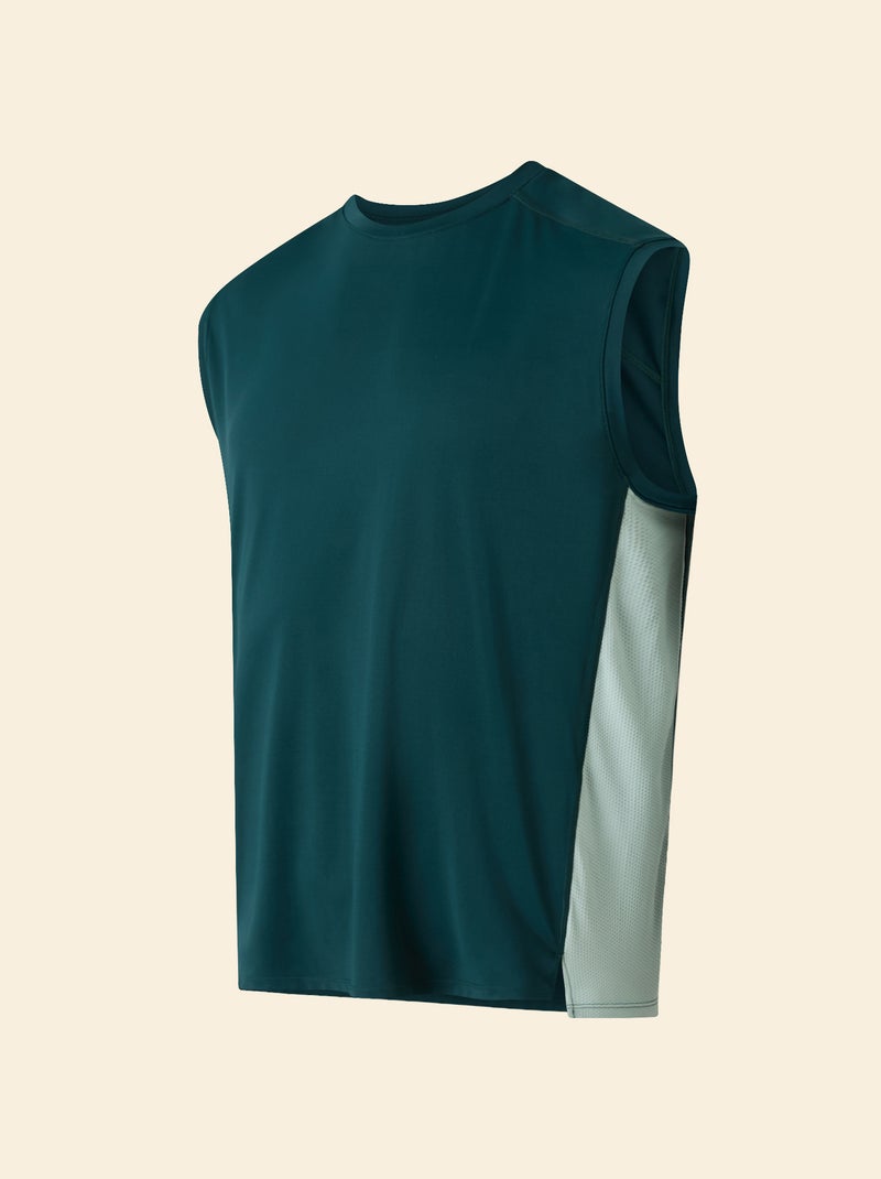 Camisola de desporto com mesh nas laterais - (ekstract) Verde - Kiabi