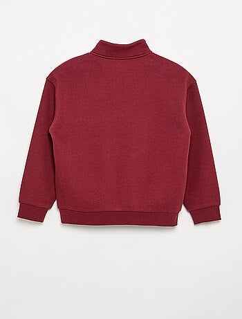 Camisola de felpo com gola de camionista